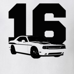 2016 Challenger Side View With Year White T Shirt
