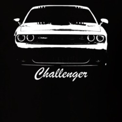2016 Challenger Grill View With Model Name Black T Shirt