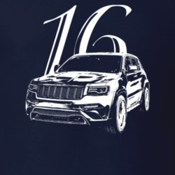 2016 Srt Side View With Year Dark Color T Shirt