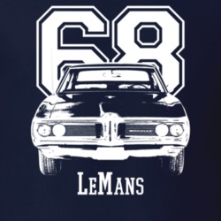 1968 Lemans Grill View With Year And Model Dark Color T Shirt
