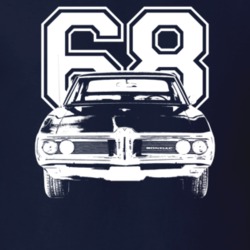 1968 Lemans Grill View With Year Dark Color T Shirt