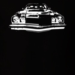1975 Camaro Grill View Black T Shirt
