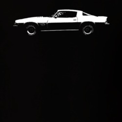 1975 Camaro Side View Black T Shirt