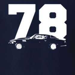 1978 Camaro Side View With Year Navy T Shirt