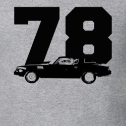 1978 Camaro Side View With Year Heather Grey T Shirt