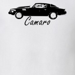 1978 Camaro Side View With Model Name White T Shirt