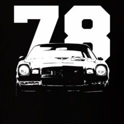 1978 Camaro Grill View With Year Black T Shirt