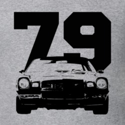 1979 Camaro Grill View With Year Heather Grey T Shirt