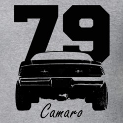 1979 Camaro Rear View With Year And Model Name Heather Grey T Shirt