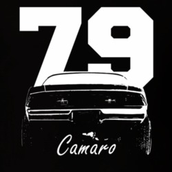 1979 Camaro Rear View With Year And Model Name Black T Shirt