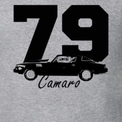 1979 Camaro Side View With Year And Model Name Heather Grey T Shirt