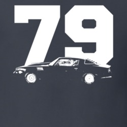 1979 Camaro Side View With Year Charcoal Grey T Shirt
