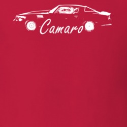 1979 Camaro Side View With Model Name Red T Shirt