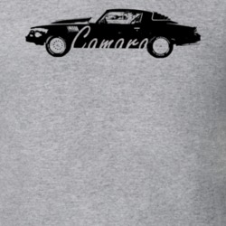 1979 Camaro Side View With Model Name Embedded Heather Grey T Shirt