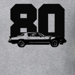 1980 Camaro Side View With Year White T Shirt