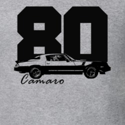 1980 Camaro Side View With Year And Model Name Heather Grey T Shirt