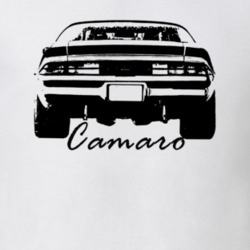 1980 Camaro Rear View With Model Name White T Shirt