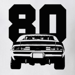 1980 Camaro Rear View With Year White T Shirt