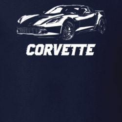 2017 Corvette Z06 Side View With Model Dark Color T Shirt