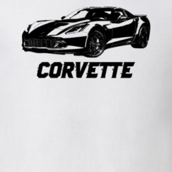 2017 Corvette Z06 Side View With Model Light Color T Shirt