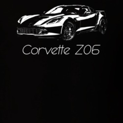 2017 Corvette Z06 Side View With Model Z06 Dark Color T Shirt