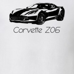 2017 Corvette Z06 Side View With Model Z06 Light Color T Shirt