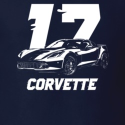 2017 Corvette Z06 Side View With Year And Model Dark Color T Shirt