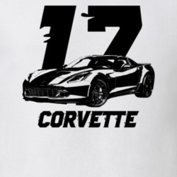 2017 Corvette Z06 Side View With Year And Model Light Color T Shirt