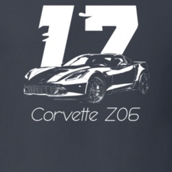 2017 Corvette Z06 Side View With Year And Model Z06 Dark Color T Shirt
