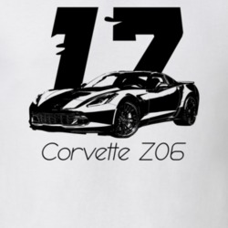 2017 Corvette Z06 Side View With Year And Model Z06 Light Color T Shir