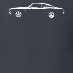 1974 Chevelle Side View Charcoal Grey T Shirt