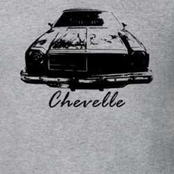 1974 Chevelle Grill View With Model Name Heather Grey T Shirt