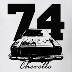 1974 Chevelle Grill View With Year And Model Name White T Shirt