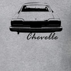 1974 Chevelle Rear View With Model Name Heather Grey T Shirt