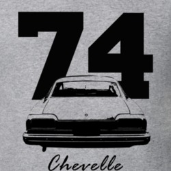 1974 Chevelle Rear View With Year And Model Name Heather Grey T Shirt