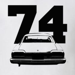 1974 Chevelle Rear View With Year White T Shirt