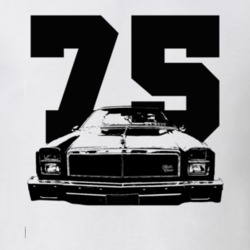 1975 Chevelle Grill View With Year White T Shirt