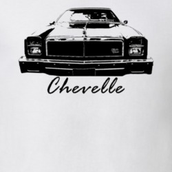 1975 Chevelle Grill View With Model Name White T Shirt