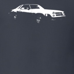 1975 Chevelle Side View Charcoal Grey T Shirt