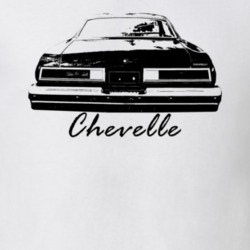 1975 Chevelle Rear View With Model Name White T Shirt