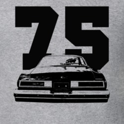 1975 Chevelle Rear View With Year Heather Grey T Shirt