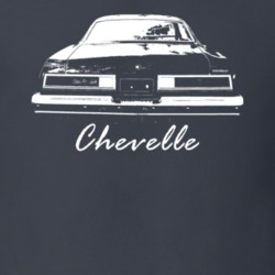 1976 Chevelle Rear View With Model Name Charcoal Grey T Shirt