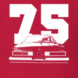 1975 Chevelle Rear View With Year Red T Shirt