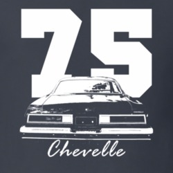 1976 Chevelle Rear View With Year And Model Name Charcoal Grey T Shirt