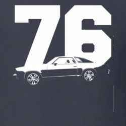 1976 Chevelle Side View With Year Charcoal Grey T Shirt