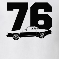 1976 Chevelle Side View With Year White T Shirt