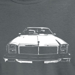 1976 Chevelle Grill View Charcoal Grey T Shirt