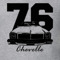 1976 Chevelle Grill View With Year And Model Name Heather Grey T Shirt