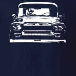 1959 K10 Apache Grill View Navy Blue T Shirt