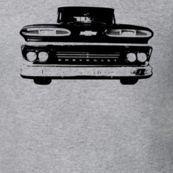 1960 K10 Apache Pickup Truck Grill View Heather Grey T Shirt